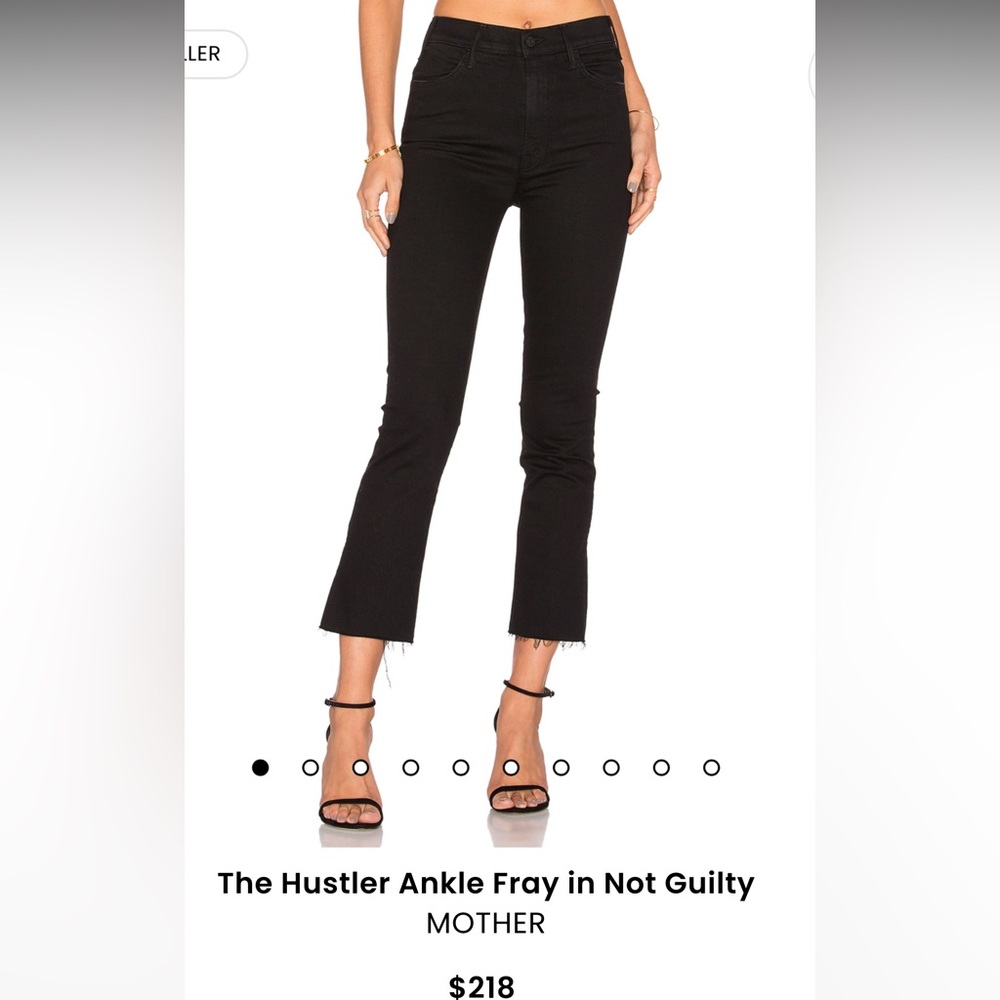 Mother hustler ankle crop black